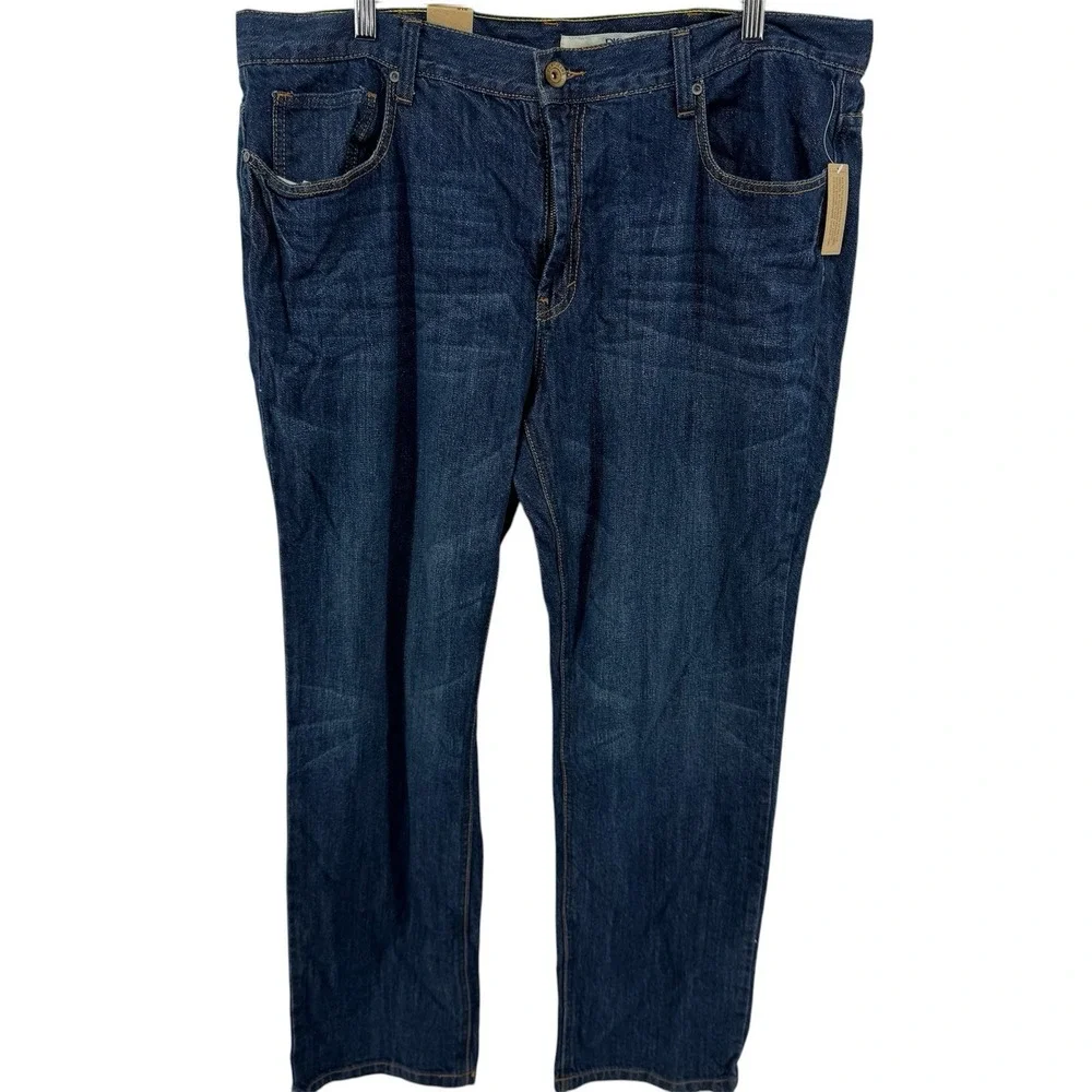 DKNY Jean Men's Size 38 x 30 Straight Fit Denim Pants Dark Wash Blue Denim